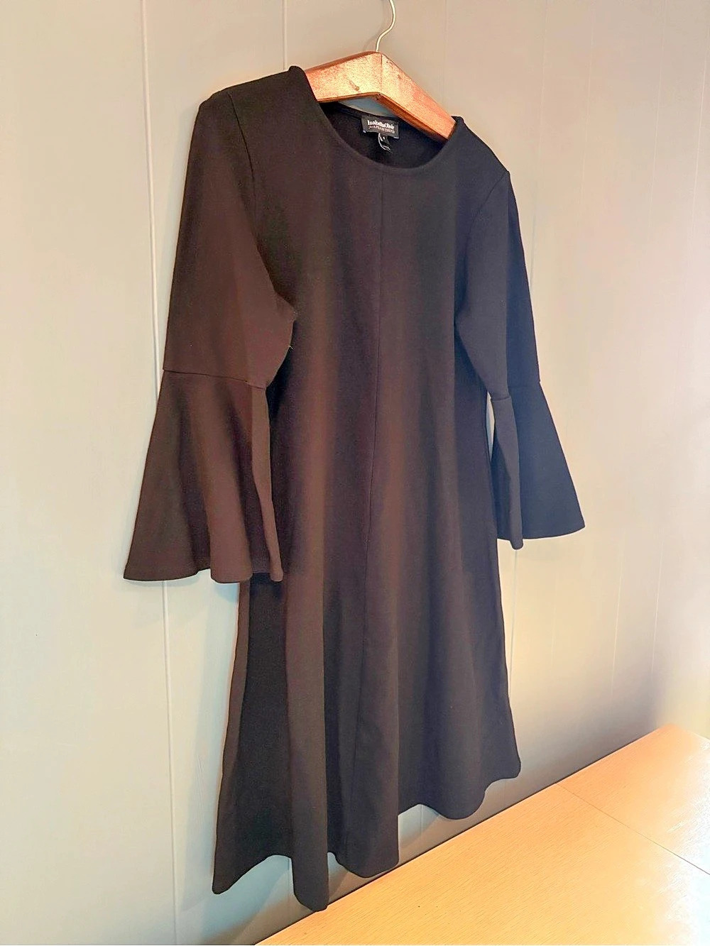 Isabella Oliver Black Maternity Mini Dress/ Quiet luxury, minimalist, capsule